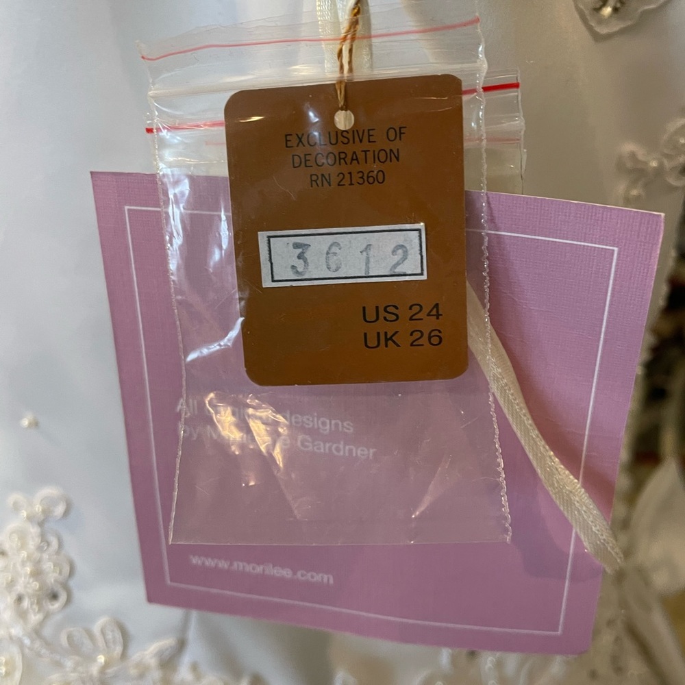 Mori Lee By Madeline Gardner Wedding Dress Size 24 NWT - Picture 14 of 16